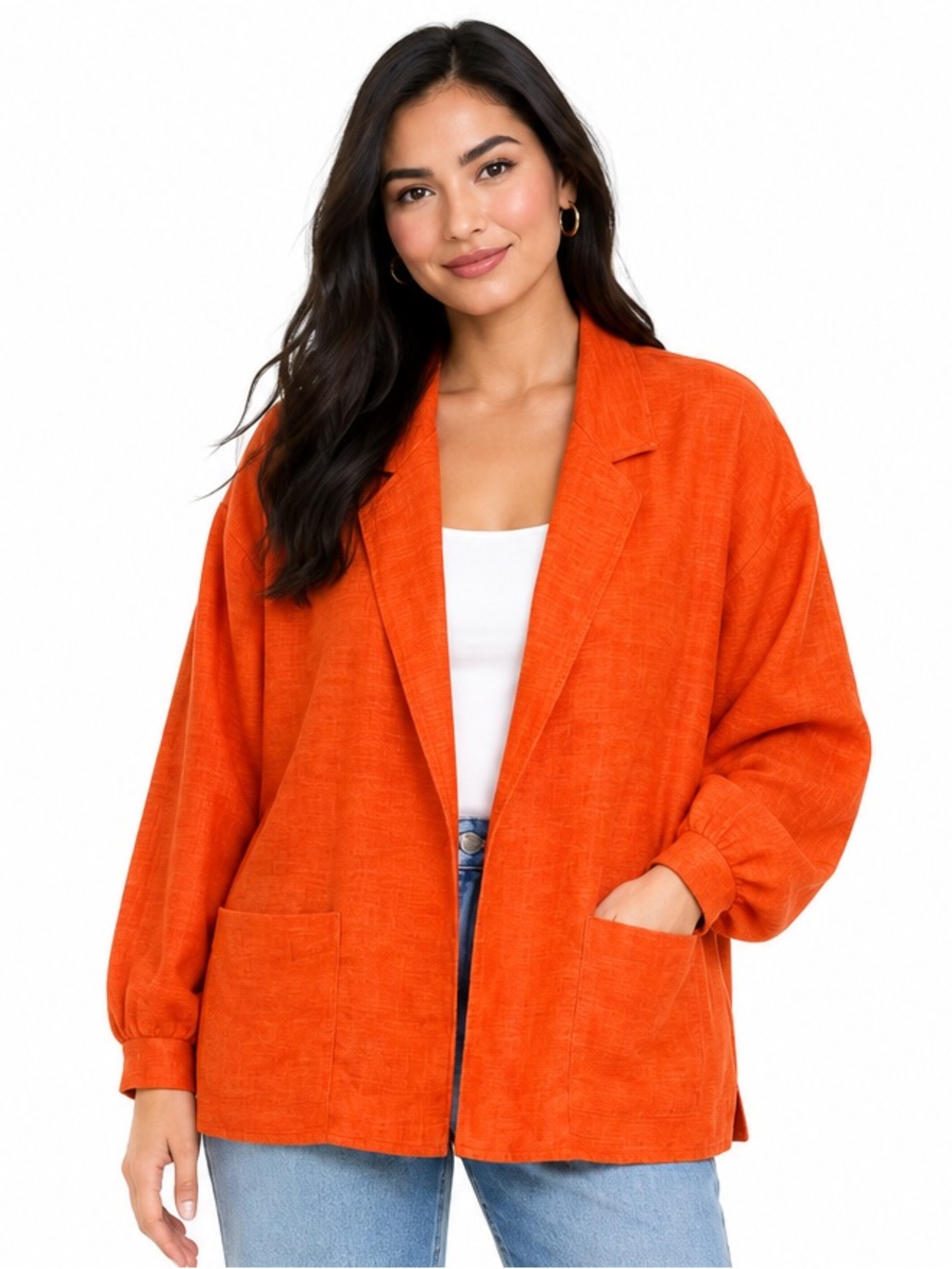 Nordstrom Point of View Orange Blazer | Size L